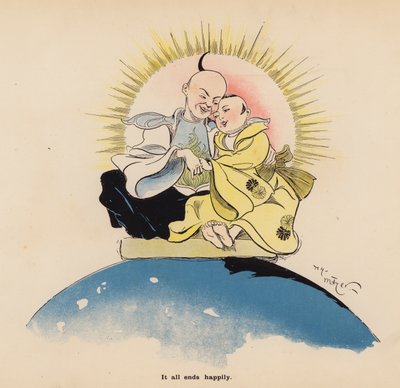 Illustration til The Adventures of a Japanese Doll (farvelitografi) af Henry Mayer