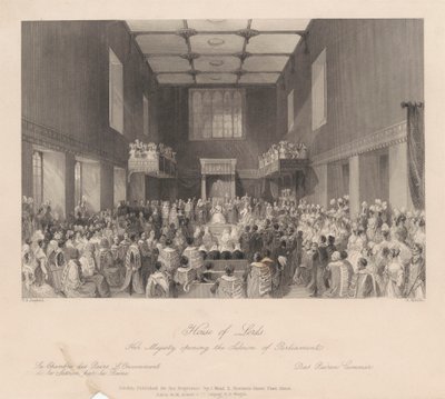 Hendes Majestæt åbner parlamentets session af Henry Melville