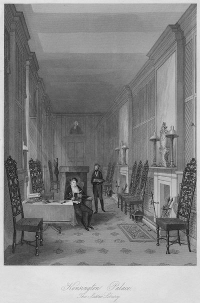 Kensington Palace. The Sussex Library, c1841 af Henry Melville