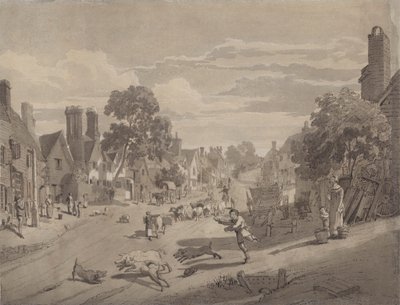 High Street ved Bushey, Hertfordshire af Henry Monro