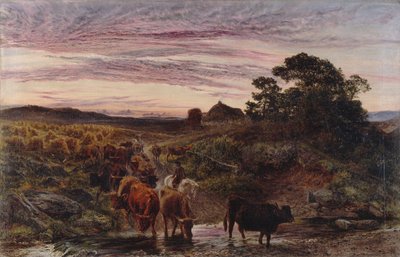 Kvæg, der springer en bæk af Henry Moore