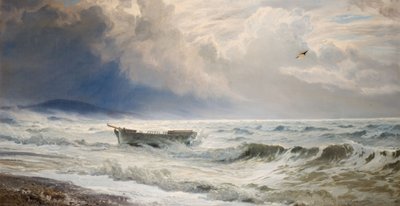 Rart vejr ved kysten, Cumberland, 1874. af Henry Moore