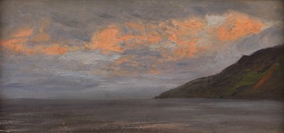 Solnedgang ved kysten af Henry Moore