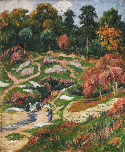 Vaskeriet i Doelan, Finistere; Le Levoir i Doelan, Finistere, af Henry Moret
