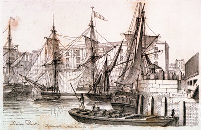 London Docks af Henry Moses