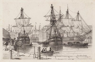 London Docks af Henry Moses