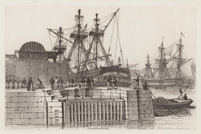 London Docks af Henry Moses