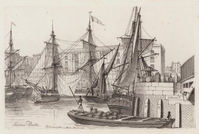 London Docks af Henry Moses