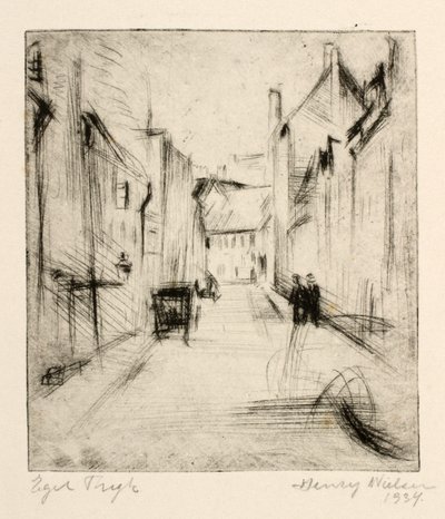 Stræde i Allinge af Henry Nielsen