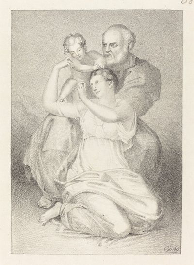 Hellige Familie, fra Michelangelo af Henry Noel Humphreys after John Flaxman