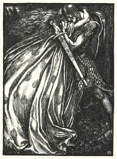 Matthew Arnold digt: Tristram og Iseult (gravering) af Henry Ospovat