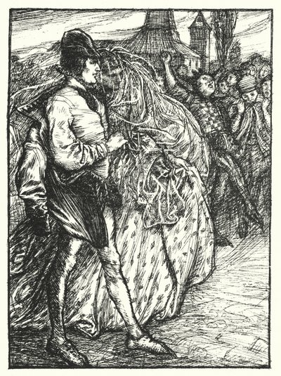 Shakespeares sang: "Det er jomfruhinden folk i hver by" (litho) af Henry Ospovat