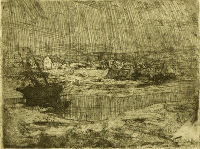 Kæntrede fiskerbåde, Bretagne af Henry Ossawa Tanner