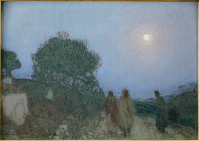 Kristus og hans disciple på vejen til Betania (maleri på lærred) af Henry Ossawa Tanner