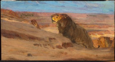 Løver i ørkenen af Henry Ossawa Tanner