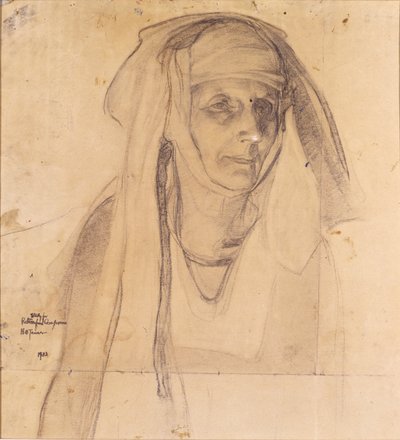 Studie til Maria, der vender tilbage fra korsfæstelsen af Henry Ossawa Tanner