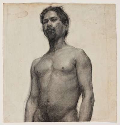 Studie af en sort mand. ca. 1891 (kul & pastel på cremepapir) af Henry Ossawa Tanner