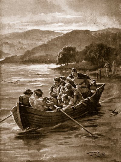 Elfwalds sønner druknede i Windermere, illustration fra 
