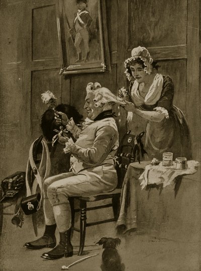 Forbereder til parade, 1799, illustration fra 