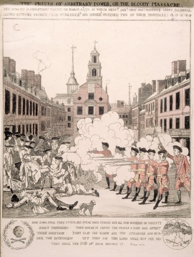 Boston-massakren, 5. marts 1770 af Henry Pelham