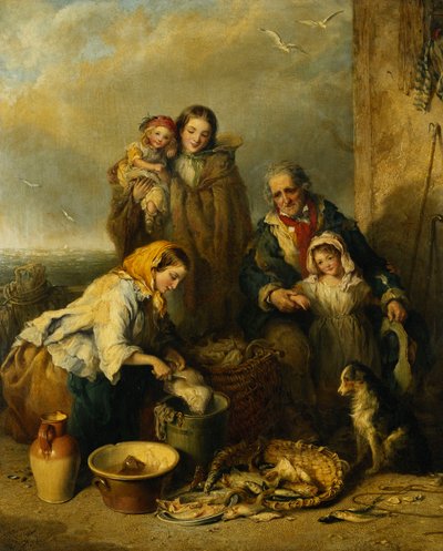 Fiskerens familie, 1861 af Henry Perlee Parker