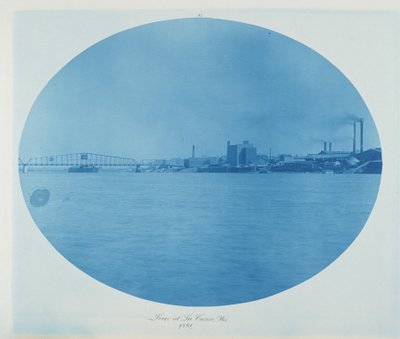 Dæmning ved La Crosse, Wisconsin, 1891 (foto) af Henry Peter Bosse