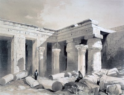 Medinet Abou, Theben, Egypten, 1800-tallet af Henry Pilleau