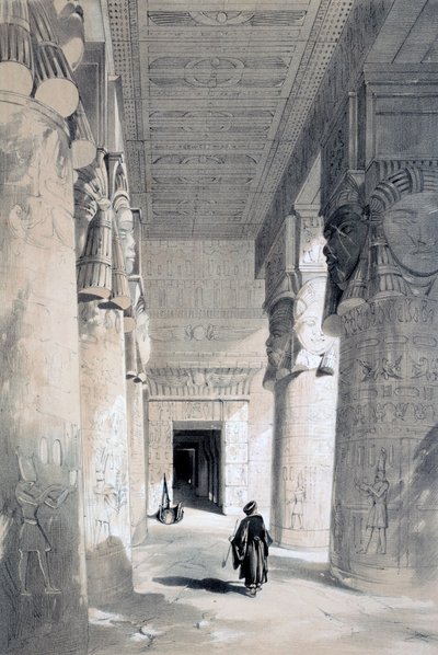 Denderah-templet, Egypten, 1800-tallet. af Henry Pilleau