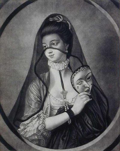 Den skønne nonne uden maske, graveret af Carington Bowles (fl.1744-93) (litografi) af Henry Robert (after) Morland