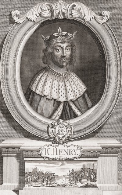 Henrik III, konge af England. Portræt af Henry Roberts