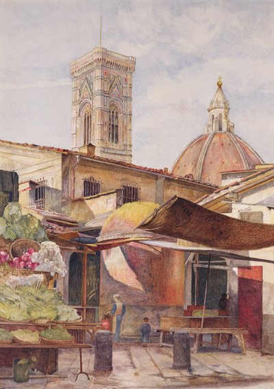 Nær Duomo, Firenze, 1878 (wc på papir) af Henry Roderick Newman
