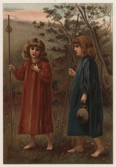 The Golden Shore (farve litho) af Henry Ryland
