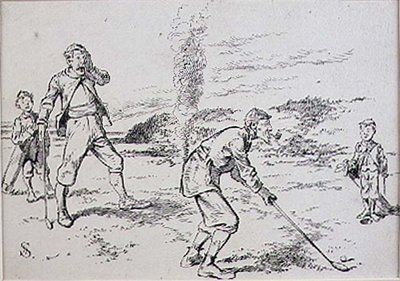 The Absent Minded Golfer, illustration fra 