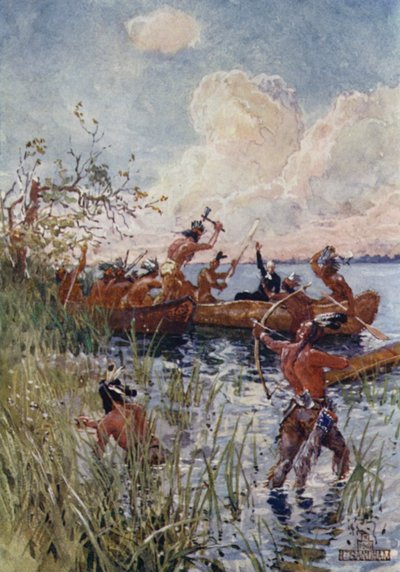 Angrebet af Iroquois af Henry Sandham