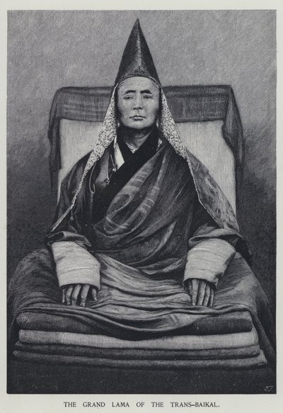 The Grand Lama of the Trans-Baikal (litho) af Henry Sandham
