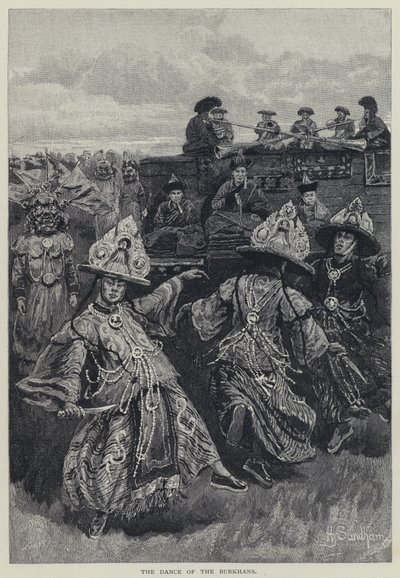 Burkhans dans (litho) af Henry Sandham