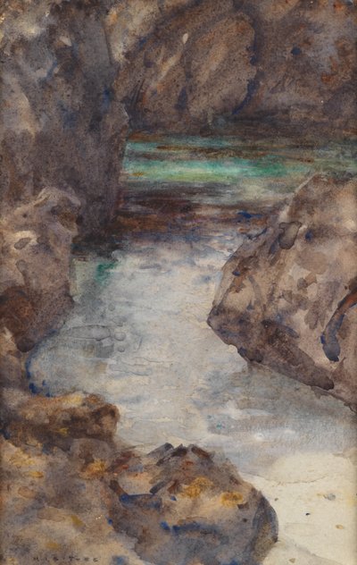 Cove (Akvarel) af Henry Scott Tuke