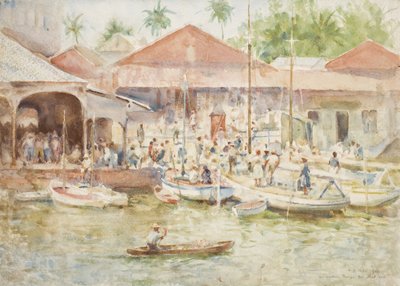Markedet, Belize, Britisk Honduras, 1924 af Henry Scott Tuke