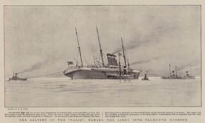 The Salving of the Paris, bugsering af Liner ind i Falmouth Harbor af Henry Scott Tuke