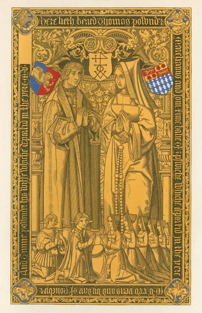 Fra en messing, i Church of St Mary Key Ipswich, 1525 af Henry Shaw