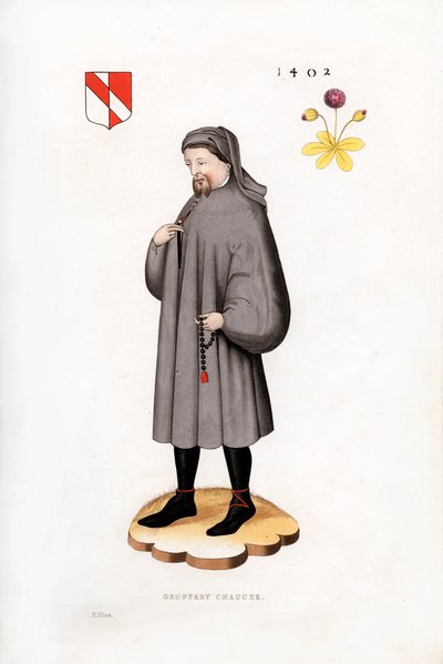 Geoffrey Chaucer, 1402, 1843. af Henry Shaw