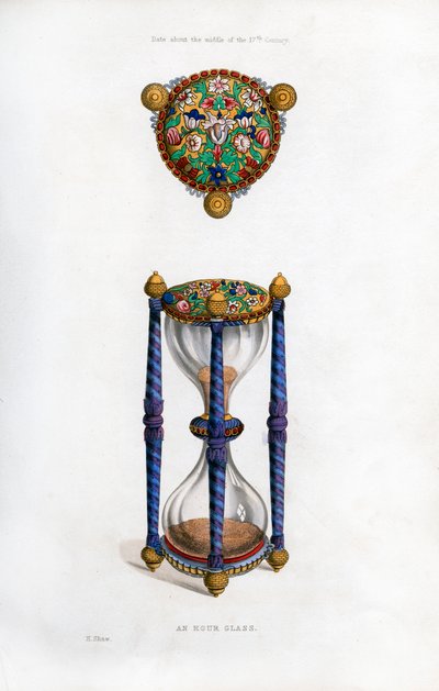 Timeglas, midten af det 17. århundrede, 1843. af Henry Shaw