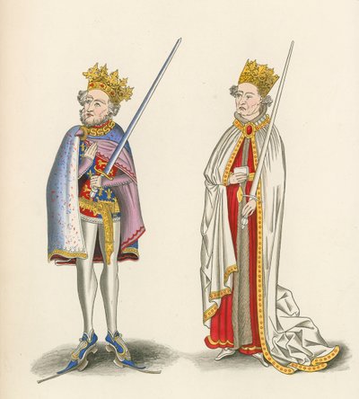 Kong John og Kong Henrik I, ca 1440 af Henry Shaw