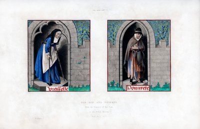 Alderdom og fattigdom, c1480, 1843. af Henry Shaw