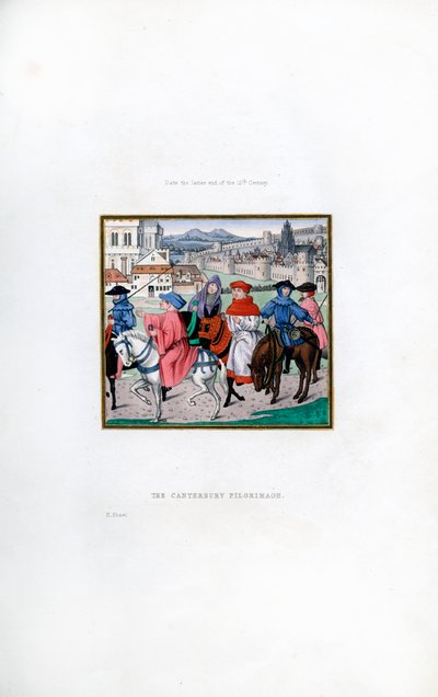 The Canterbury Pilgrimage, slutningen af det 15. århundrede, 1843. af Henry Shaw