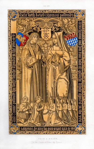 Thomas Pownder, købmand og foged i Ipswich, 1525, 1843. af Henry Shaw