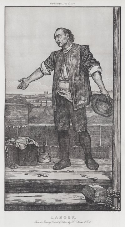 Arbejde (gravering) af Henry Stacey (after) Marks