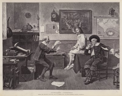 Uvillige lyttere (litho) af Henry Stacey (after) Marks
