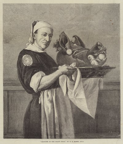 Indførelse af vildsvinehovedet af Henry Stacey Marks