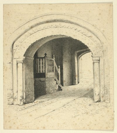 Buegang, der fører til Grammar School, Bristol af Henry Stacy Marks